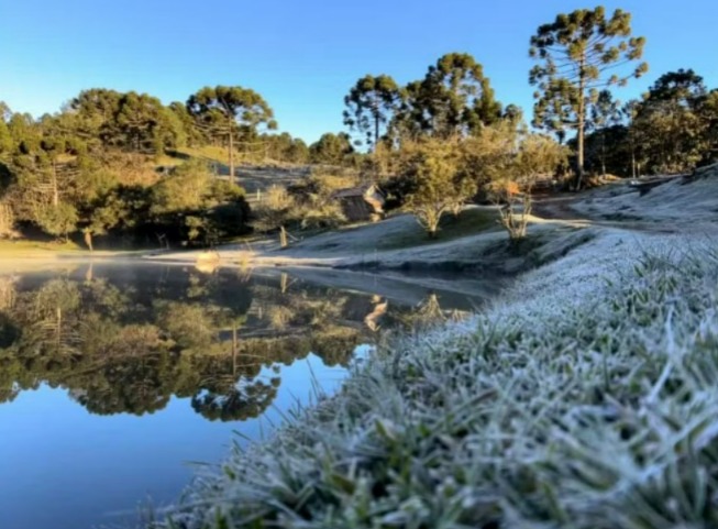  Cidades do Paraná batem recorde de frio com -3,9ºC, diz Simepar