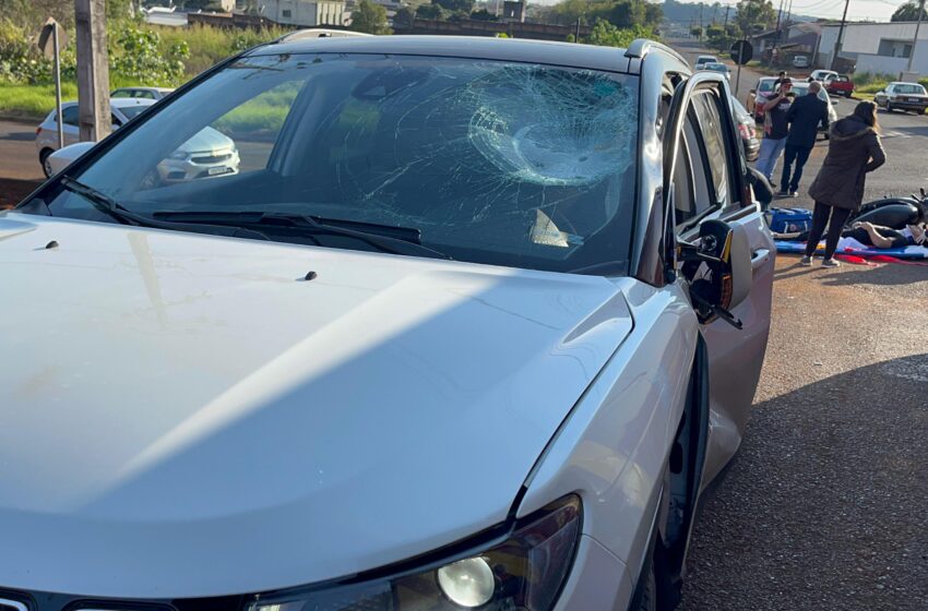  Colisão envolvendo Jeep e motocicleta deixa feridos em Pato Branco