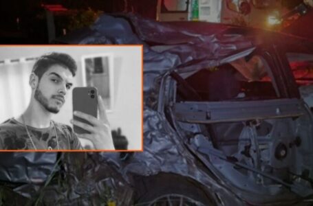 Grave colisão entre carro e caminhão deixa jovem morto na BR 153