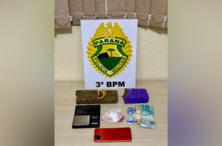 PM prende homem por tráfico de drogas após ser acionada para ocorrência de perturbação de sossego